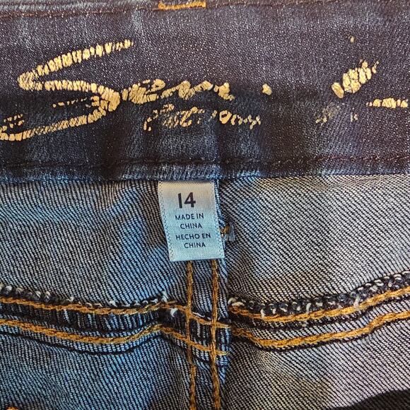 Seven7 Jeans Women’s Montreal Dark Wash Tummyless High Rise Skinny Sz 14 - Picture 3 of 15